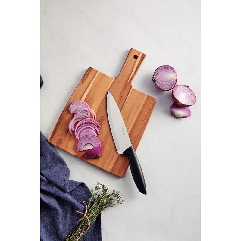 Plenus Chef's Knife, 7 Inch Stainless Steel Blade, Black Polypropylene Handle, Sharp Kitchen Knife for Cutting, Chopping & Slicing, Durable & Lightweight Design - Pack of 12