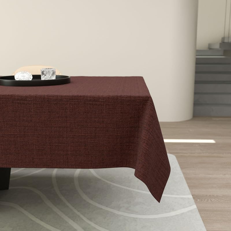 Premium Linen Tablecloth - Elegant and Durable Table Cover for Dining Room, Kitchen, and Events - Dust-Proof, Machine Washable
