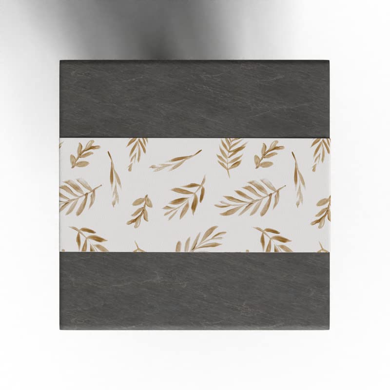 Eve Canvas Table Runner in Gold & Blue, a Durable Decorative Centerpiece with an Elegant and Glamorous Metallic Pattern, 35x140 cm, perfect for adding a Touch of Chic Sophistication