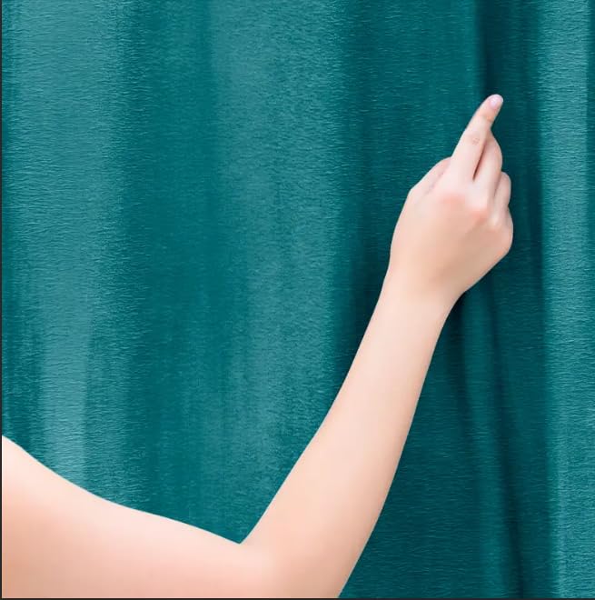 Faux Linen Textured Curtains Durable Fabric-Light Filtering Drapes forLiving Rooms Reception and Bedroom - Steel Grommets - Single Panel