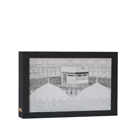 إطار إضاءة للصور 2 في 1 مصنوع من الخشب الطبيعي