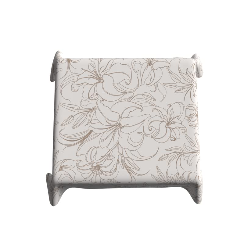 Jia Polyester Tablecloth in a Subtle Pattern, 140x140 cm Square, a Beautiful and Durable Decorative Table Cover perfect for Protecting your Dining or Kitchen Table for Everyday Use