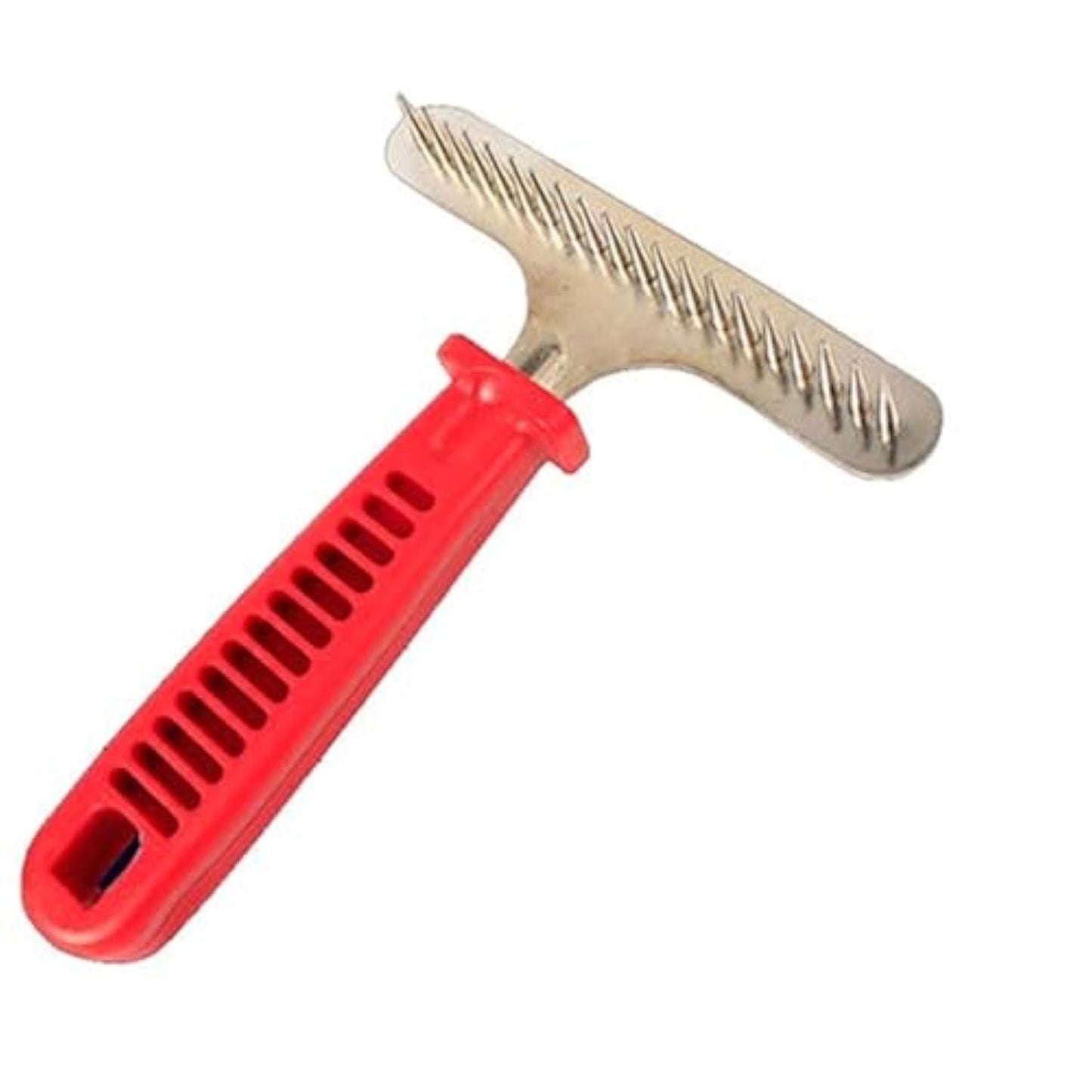 Rake Dog Grooming Tool - Red
