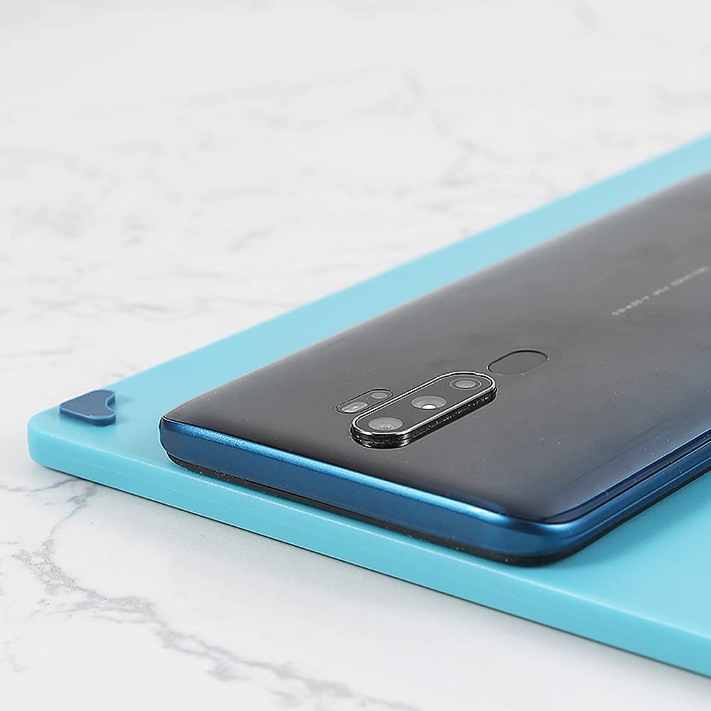 FUYTERY Kitchen Plastic Cutting Board Set of 4 Chopping Sorting Index Set Belt Storage Rack