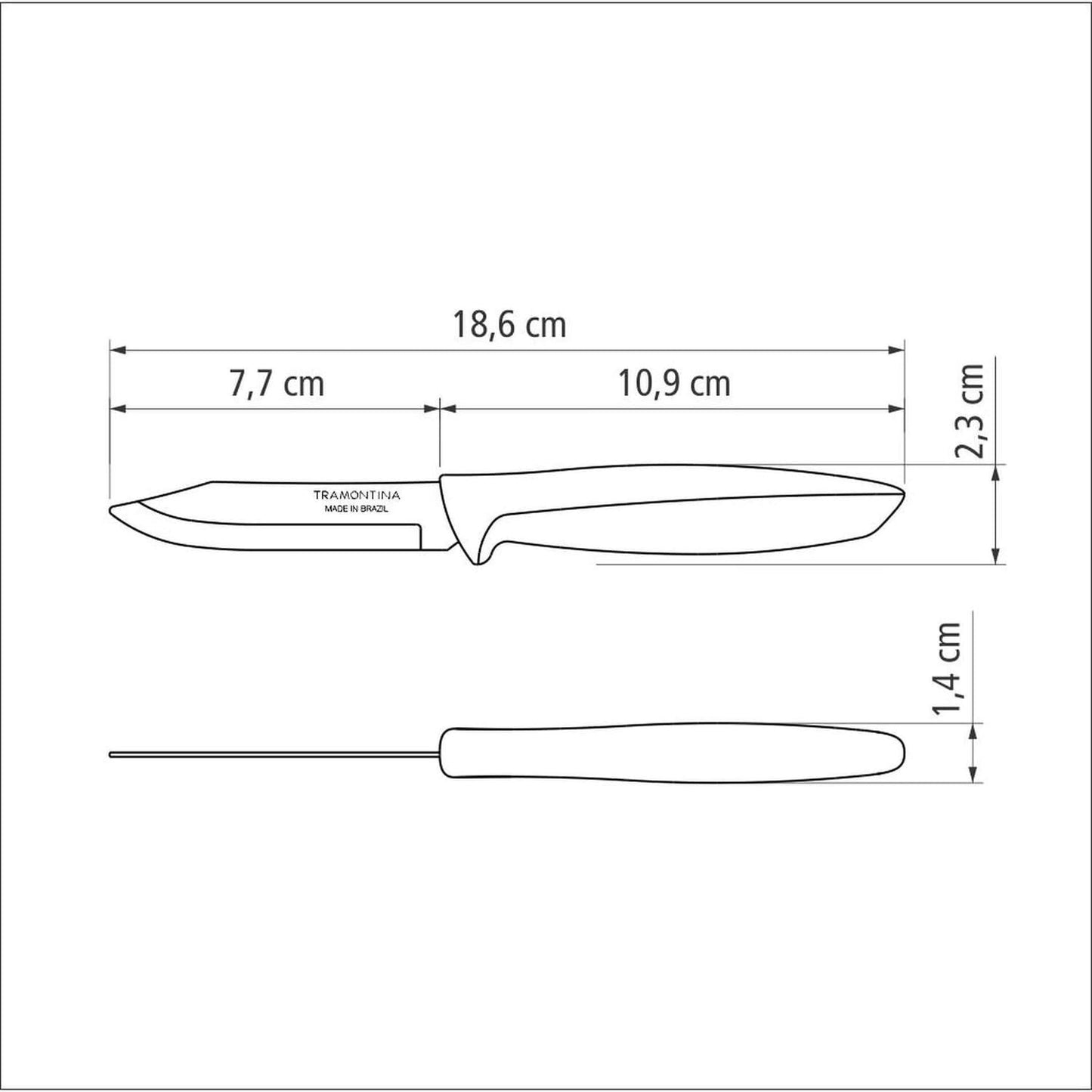 5" Steak Knives, Pack of 12, Sharp Stainless Steel Blades, Durable Polypropylene Handles, Dishwasher Safe, Perfect for Family Dinners, Gatherings, and Restaurants