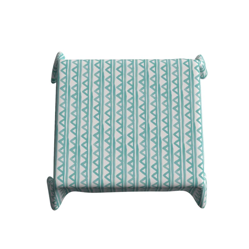 Piera Waterproof Tablecloth in Turquoise & White, a 140x140 cm Square Table Cover from Spillproof Polyester, a Refreshing and Stain-Resistant Protector for Kitchen and Dining Tables