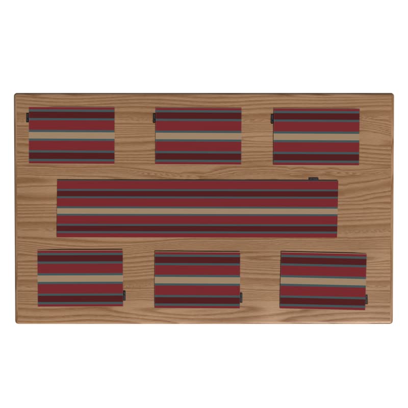 مجموعة مفارش طاولة قماشية من لونجو مكونة من 6 قطع، مفارش طاولة فنية متعددة الألوان، كل منها 45 × 30 سم، متينة وقابلة للغسل بتصميم تجريدي عصري لحماية طاولتك بأسلوب معاصر.