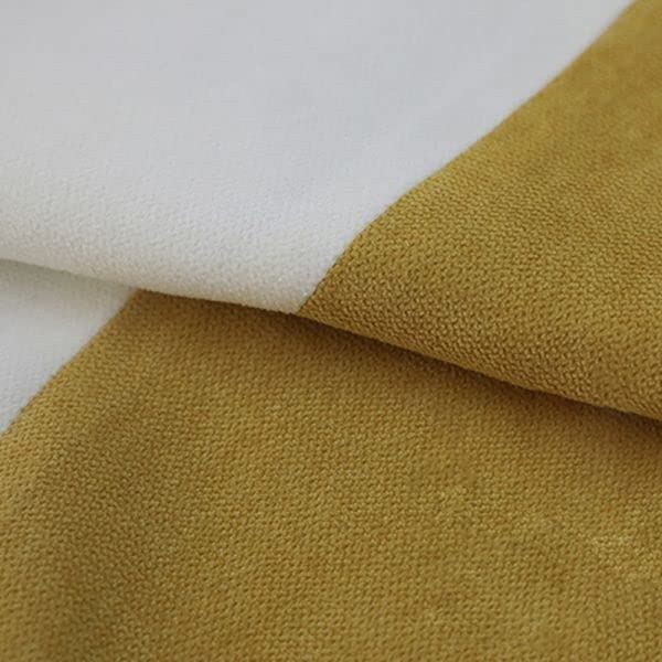 Velvet Modern Design Curtain- Soft Fabric - three colors with Tie-backs - 2 Piece 4 meters width (400W X 250L CM, Gold*Off White*Petrol Blue)