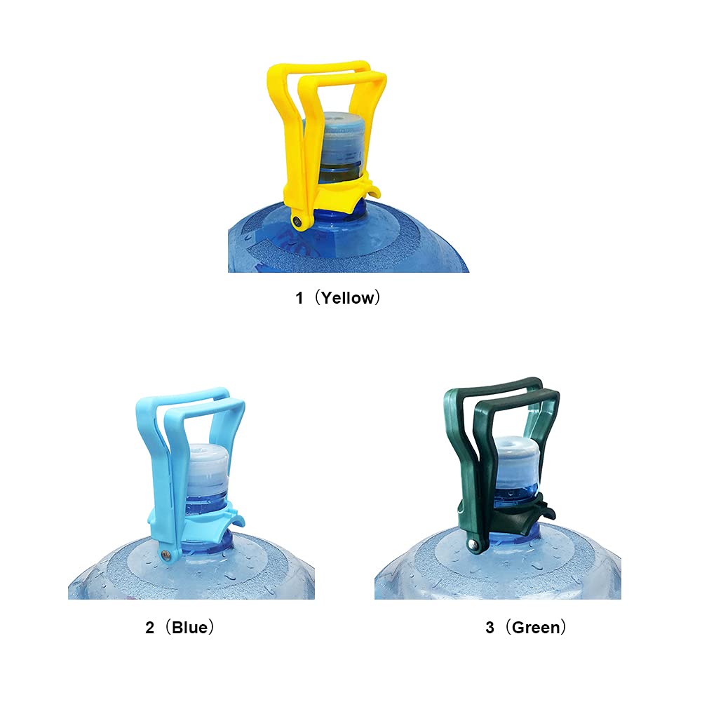 2pcs Drinking Water Bottle Handle, 5 Gallon Water Bottle Handle, BottleLifter, 5 Gallon Ergonomic Accessories Tool Bottled Water Handle Energy Saving Home(Yellow)