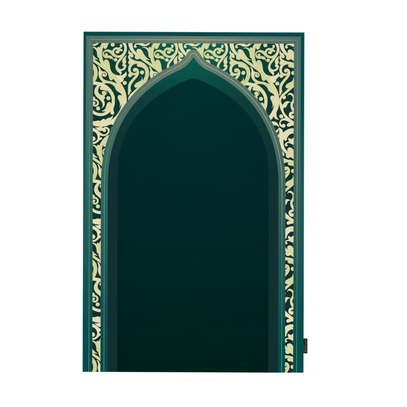 Waterproof Prayer Mat in a classic Green, 68x117 cm, a durable and easy-to-clean rug that is perfect for outdoor use, travel, or any situation where a reliable prayer surface is needed