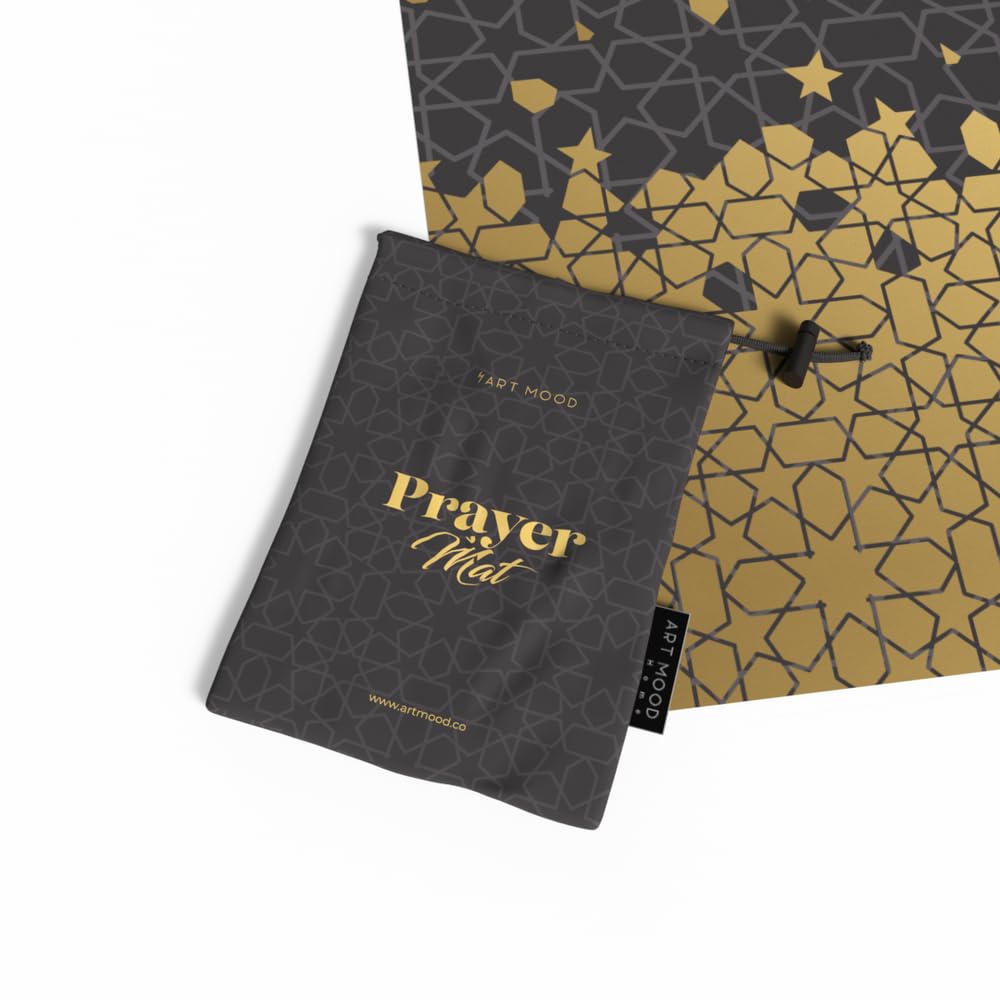 Al Hudda Soft Premium Velvet Prayer Mat - Prayer Rug Designed With Classic And Islamic Art Inspiration - High-Quality Soft, Comfortable