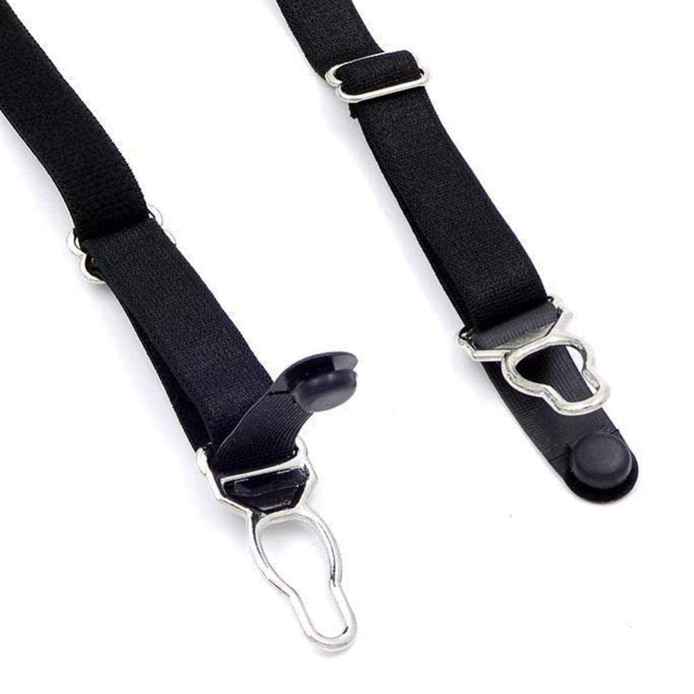 Soko Mesh Men's Shirt Stays Adjustable Shirt Holders Crease-Resistance Belt Stirrup Style Suspenders