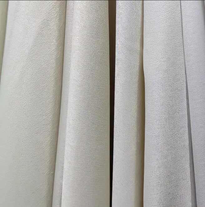 Faux Linen Textured Curtains Durable Fabric-Light Filtering Drapes for Living Rooms Reception and Bedroom - Steel Grommets - 2 Pieces