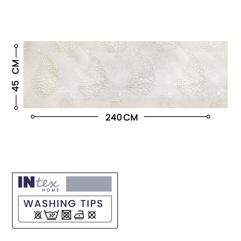 INtex Home Linen Table Runner, DAS Printed Rectangle Design for Reception Kitchen and Living Room Tables, for Dining and Home Décor Enhancements, 1 Pc - 45x140 cm - Caffee Latte