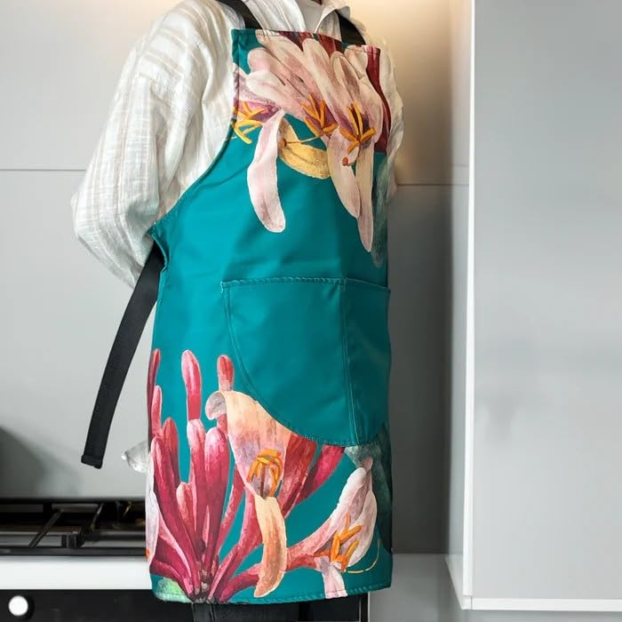 Apron, Cross-Back Design, Soft Cotton-Like Fabric, One Size, Lightweight Breathable Unisex with Front Pocket, for Cooking, and Daily Use