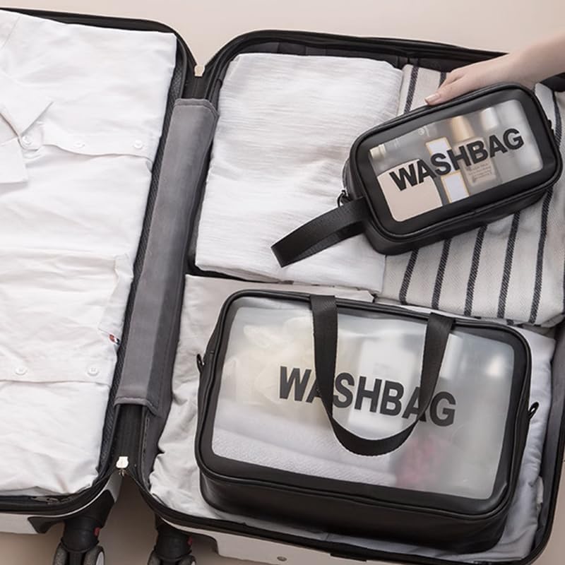 Erweicet Multifunction Cosmetic Bag Makeup Case Pouch Toiletry Wash Organizer Travel Bag (Black)