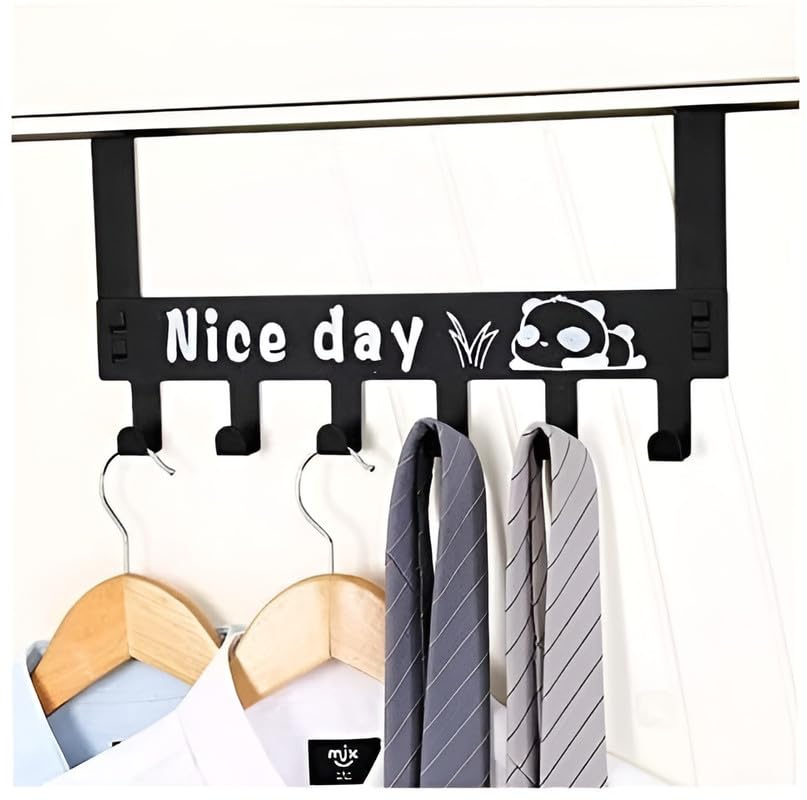 حامل معاطف بـ 6 خطافات، منظم معدني عالي التحمل مع 6 خطافات للمعاطف، والمناشف، والقبعات، والحقائب، مثالي للحمام، وغرفة النوم، والمطبخ، والمدخل