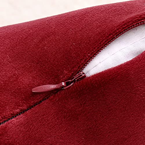 Soft Thick Velvet Throw Pillow Covers Decorative Square Cushion Cover For Couch Sofa Bedroom Living Room - set of 2 Pieces