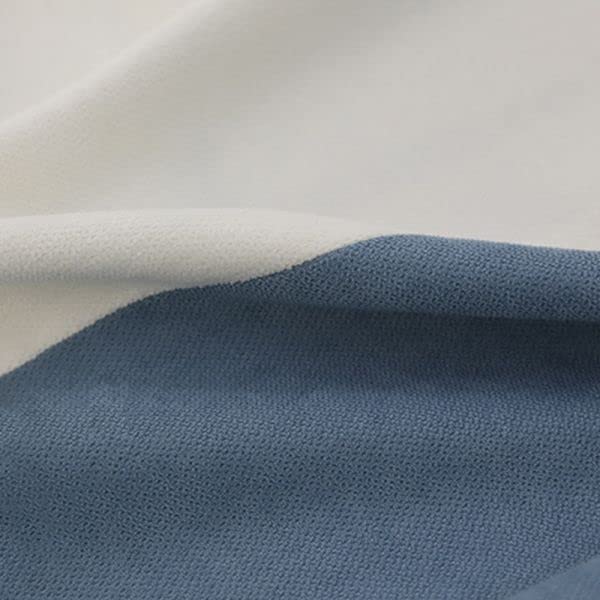 Velvet Modern Design Curtain- Soft Fabric - three colors with Tie-backs - 2 Piece 4 meters width (400W X 250L CM, Gold*Off White*Petrol Blue)