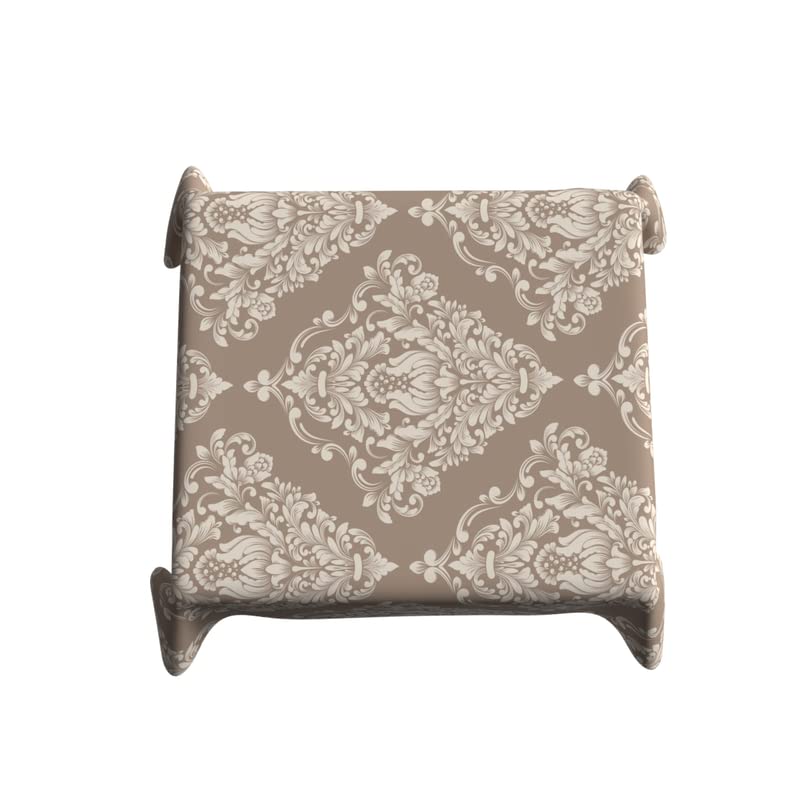 Royal Waterproof Tablecloth in Beige & White, a 140x140 cm Square Table Cover made from Elegant Spillproof Polyester, a Stain-Resistant Protector for Sophisticated Dining Settings