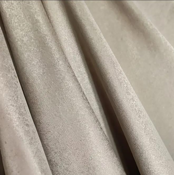 Faux Linen Textured Curtains Durable Fabric-Light Filtering Drapes for Living Rooms Reception and Bedroom - Steel Grommets - 2 Pieces
