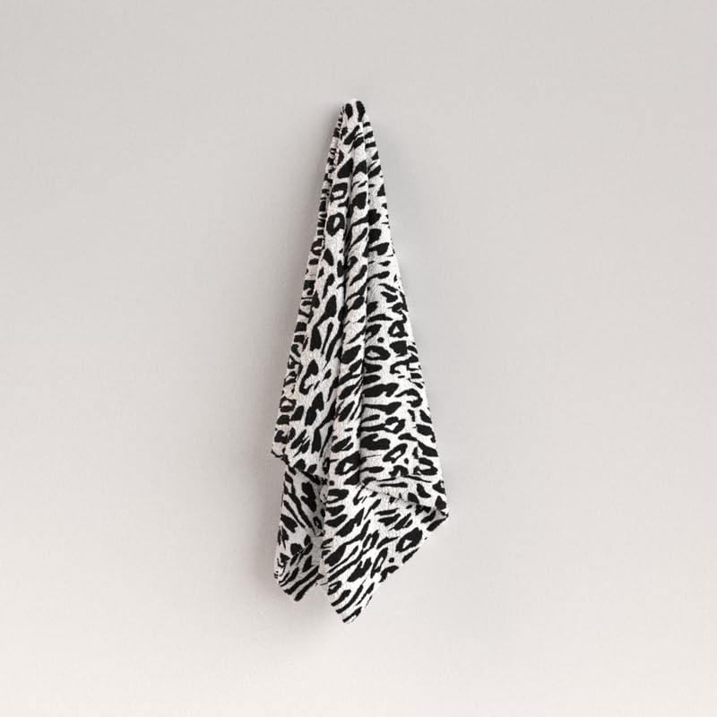 Wild Beach Towel, a Soft and Absorbent Towel for Adults and Kids, 70x140 cm, Black & White, a Quick-Drying and Sand-Resistant Towel for the Beach, Pool, Travel, or Yoga
