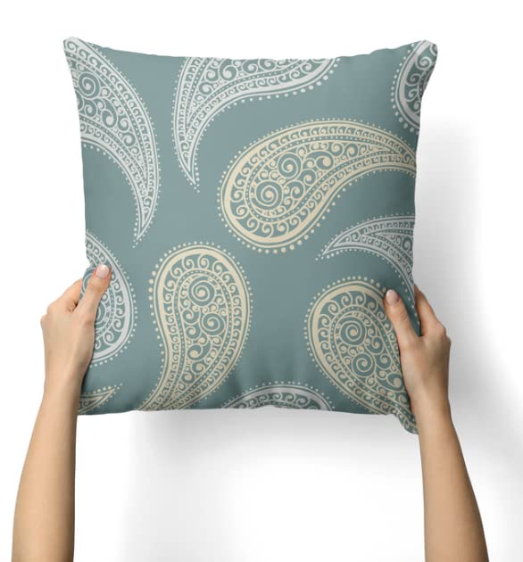 Canvas Verdant Cushion Cover, a refreshing multicolor decorative pillow with a lush, garden-inspired pattern, 40x40 cm, made from durable fabric to bring a natural, calming feel to any room