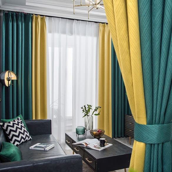 Velvet Sabia Modern Design Curtain – Two colors With Tie-backs - 2 Piece - Steel Grommets.