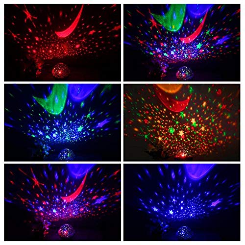 LED Star Master Rotating Night Light Projector Spin Starry Sky Star Master Children Kids Baby Sleep Romantic Led USB Lamp Projection Night Lighting Projector - Assorted item