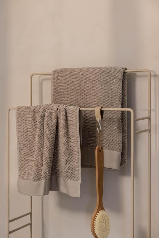 Modern Freestanding Steel Towel Rack Beige 60L x 20W x 80H CM