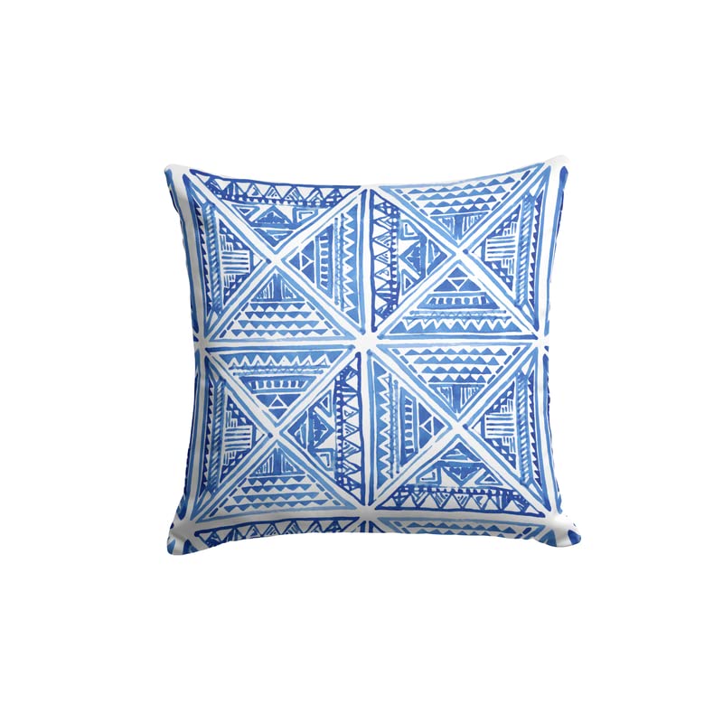 Canvas Glam Cushion Cover in Blue & White, 40x40 cm, a chic and durable decorative pillow designed to add a touch of glamour and sophistication to your modern home decor collection