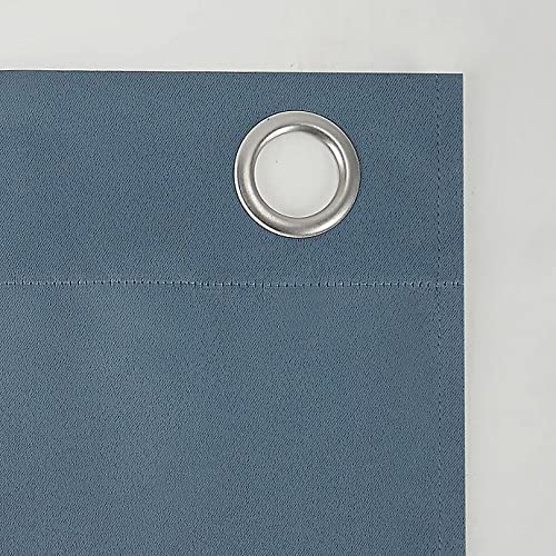 Petrol Blue Blackout Curtains - steel Grommets - thermal Insulated fabric – for room darkness – 1 panel
