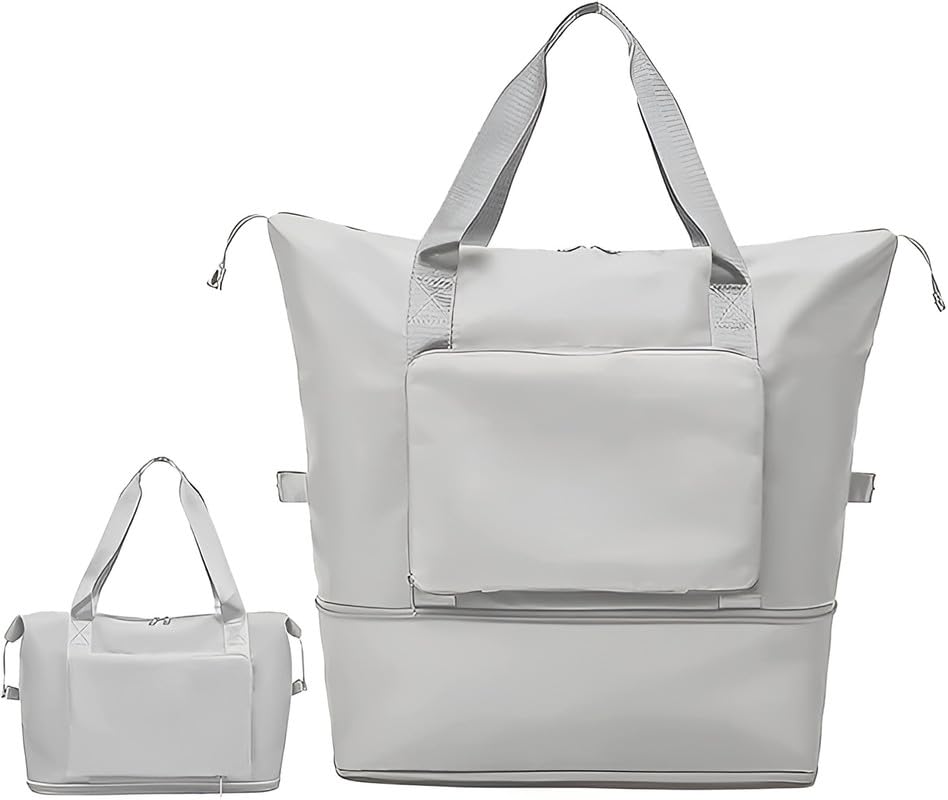 حقيبة سفر قابلة للطي بسعة كبيرة، حقيبة دافل خفيفة الوزن مقاومة للماء وقابلة للتمدد، حقيبة سفر قابلة للطي من قماش أكسفورد، حقيبة رياضية للصالة الرياضية في عطلة نهاية الأسبوع للسفر والعطلات