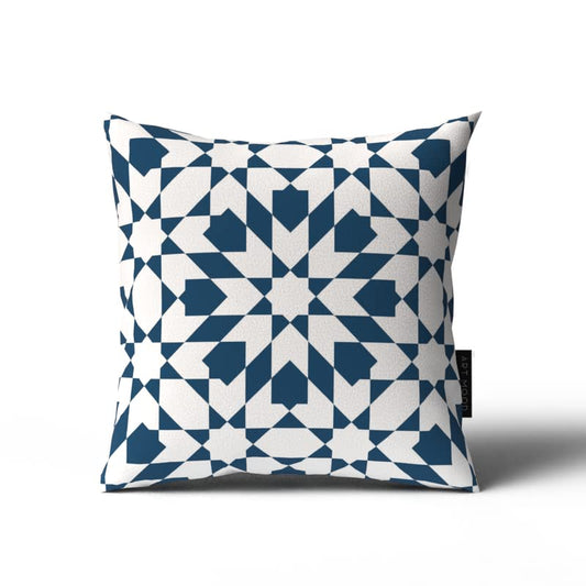 Islamic Unique Topaz Cushion Cover, an elegant throw pillow case for home decor, featuring a traditional multi-color pattern, 40x40 cm, ideal for adding a cultural accent to any living room