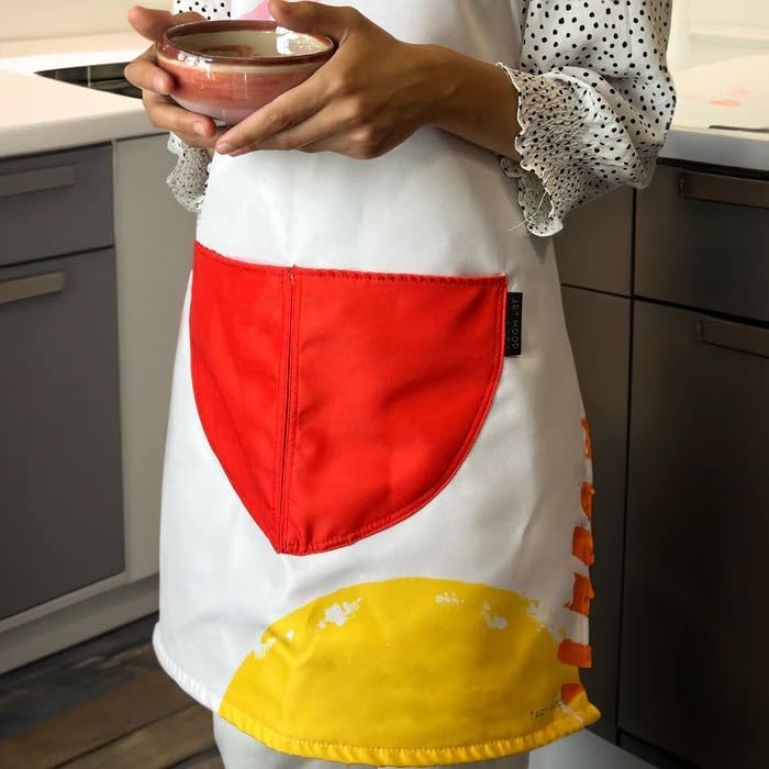 Apron, Cross-Back Design, Soft Cotton-Like Fabric, One Size, Lightweight Breathable Unisex with Front Pocket, for Cooking, and Daily Use