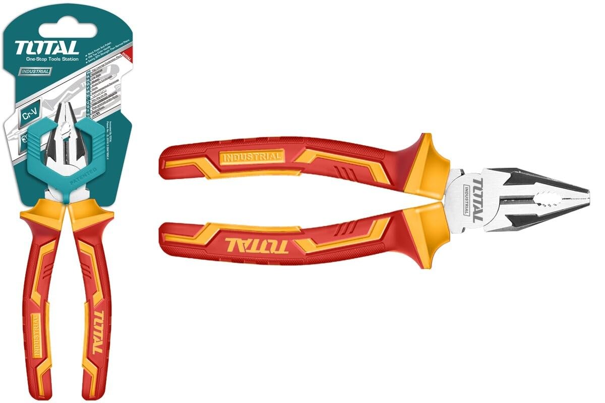 Total THTIP2181 Insulated Combination Pliers, 8-Inch Size