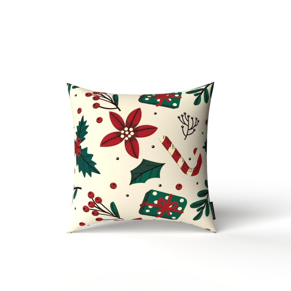 Christmas Cushion 40x40 CM, Washable Soft Holiday Pillow for Sofa, Bedroom, Living Room, or Office, Festive Decorative Accent