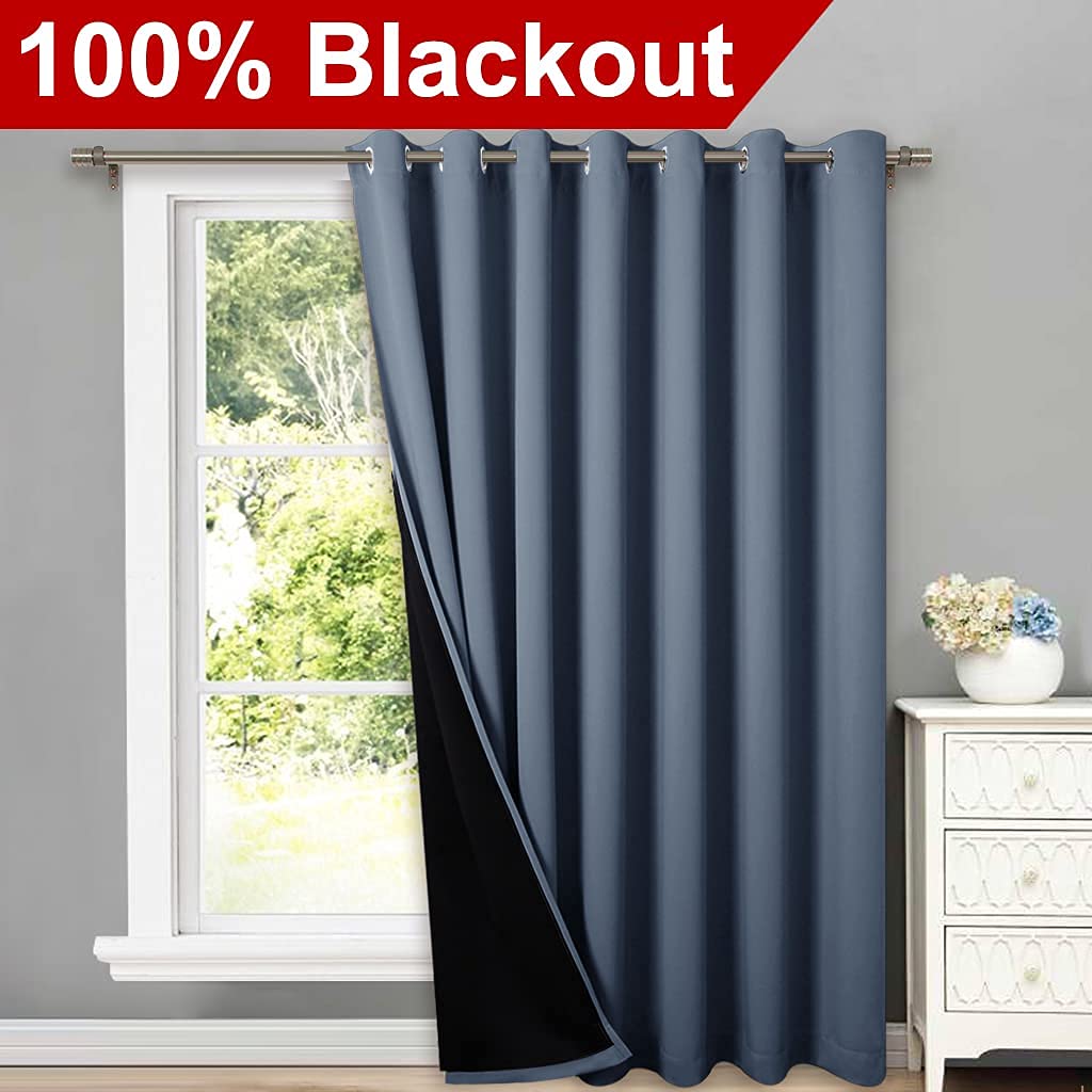 100% Blackout curtains - thermal insulated blackout fabric - two layers fully darkness curtain