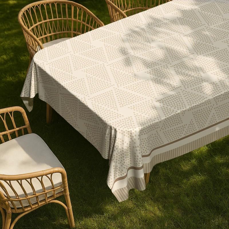 Tablecloth, Dust-Proof Soft Touch Cover, Machine Washable, Elegant Drape for Dining Kitchen Parties Hotel Use, Spill Resistant