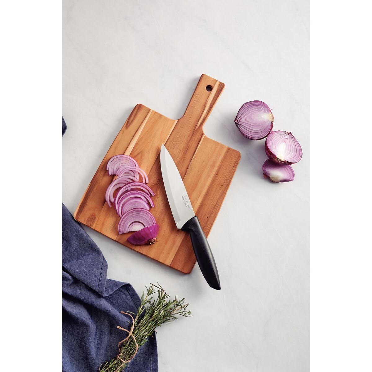 Plenus Stainless Steel Chef Knife with Handle, 6-Inch Blade, Black - Designed for High Performance and Durability, Ideal for Professional and Home Kitchens, Precision Crafted for