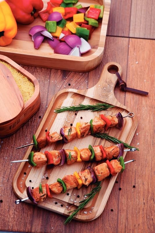 6-Piece Stainless Steel Skewer Set – 20 cm, Perfect for Grilling, Durable, Heat Resistant, and Easy to Clean