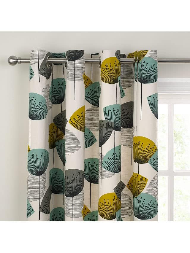 Linen Velvet Sabia Curtains-Modern Multi Colour Sheer Design-Steel Grommets -1 Piece