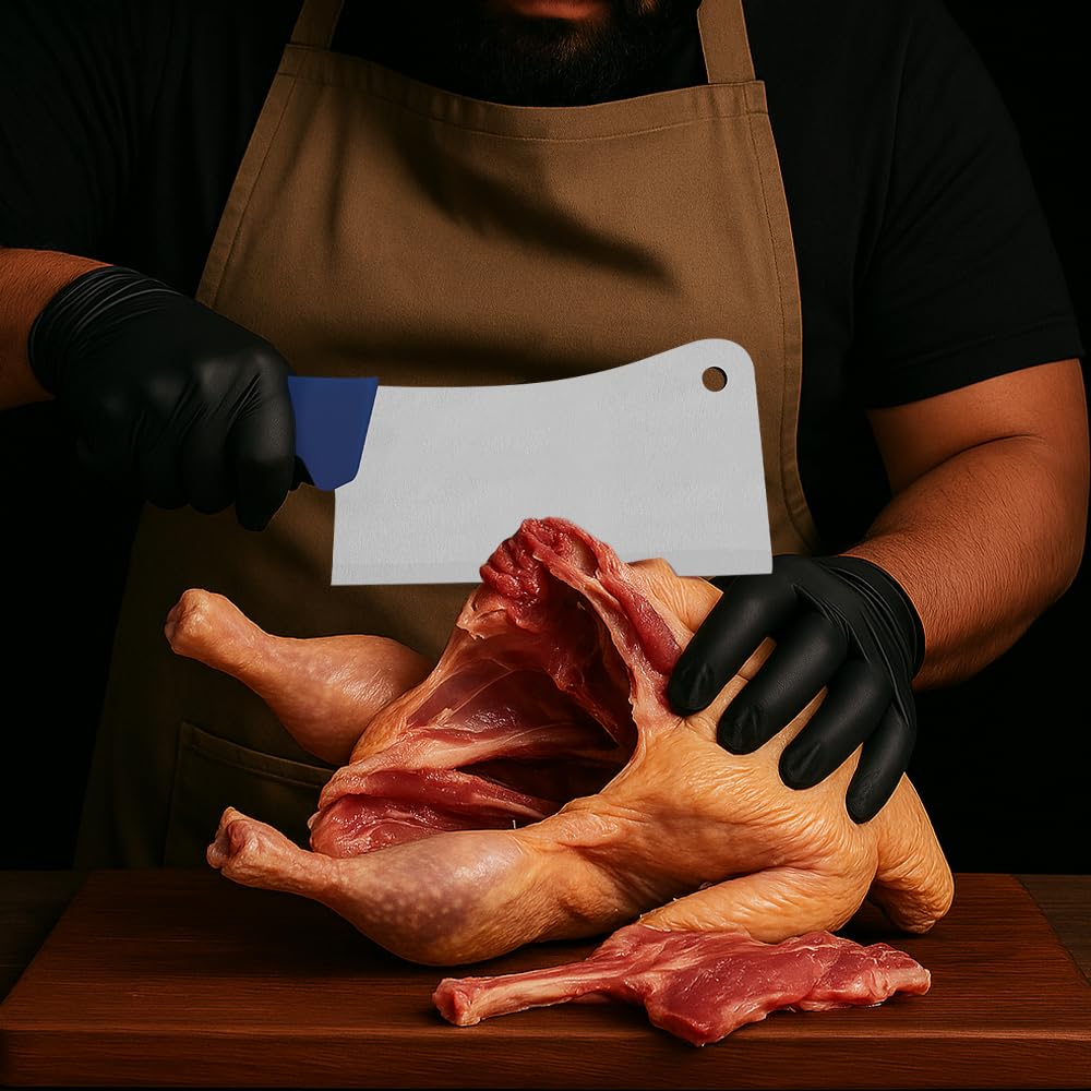 Professional 6" Cleaver – Stainless Steel Blade, Polypropylene Handle, Durable, Precision Cutting, and Dishwasher Safe