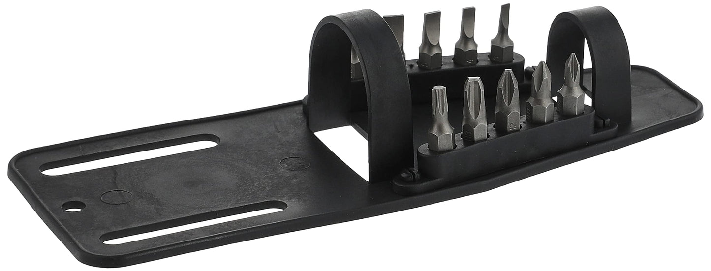 APT 11-Piece Screwdriver Set, Flat Bits, Made of strong durable Material, Ergonomic Soft-Grip Handle, Compact Organizer Case, Hand-Powered, Model AH145477-11