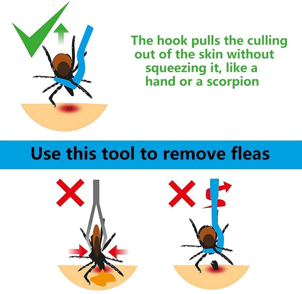 CathEU Painless Titanium Tick Removal Tool for Dogs, Cats