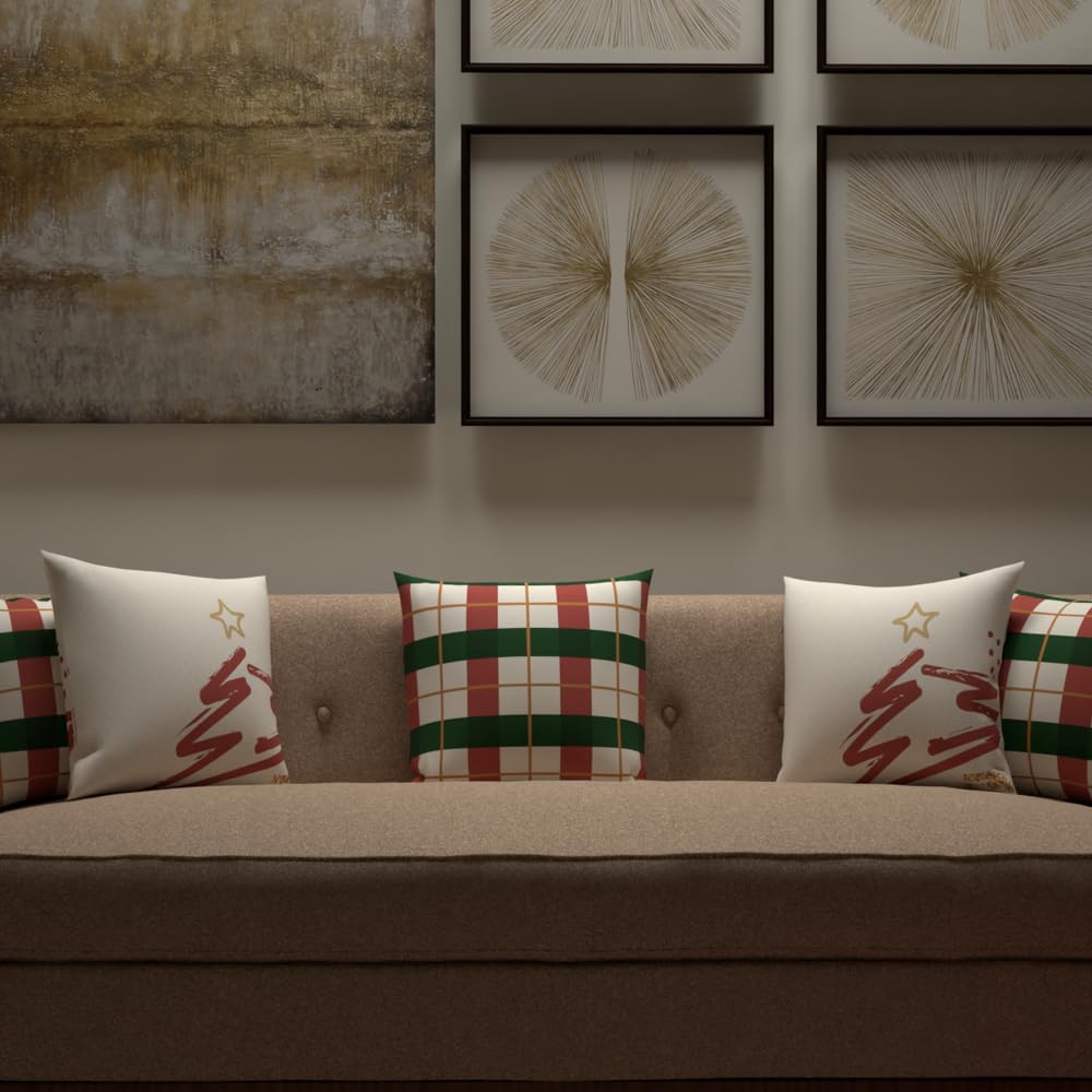 Christmas Cushion 40x40 CM, Washable Soft Holiday Pillow for Sofa, Bedroom, Living Room, or Office, Festive Decorative Accent