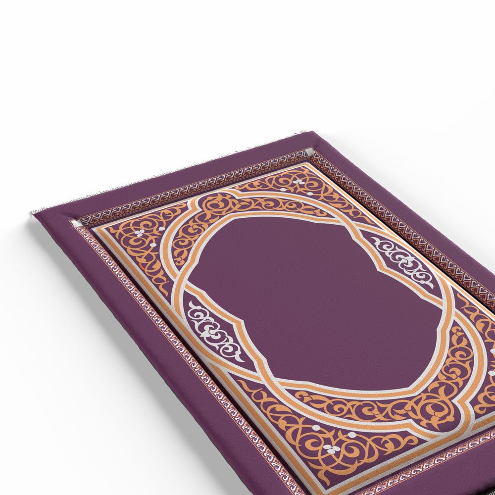 Sojoud Padded Prayer Mat Soft Premium Velvet Face - Luxurious And Comfortable Prayer Rug With Elegant Design - Thickness Foam For An Ultimate Comfort Experience