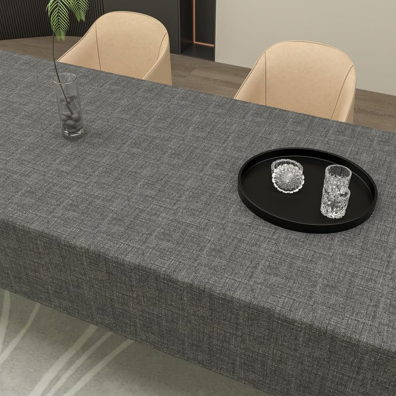 Premium Linen Tablecloth - Elegant and Durable Table Cover for Dining Room, Kitchen, and Events - Dust-Proof, Machine Washable
