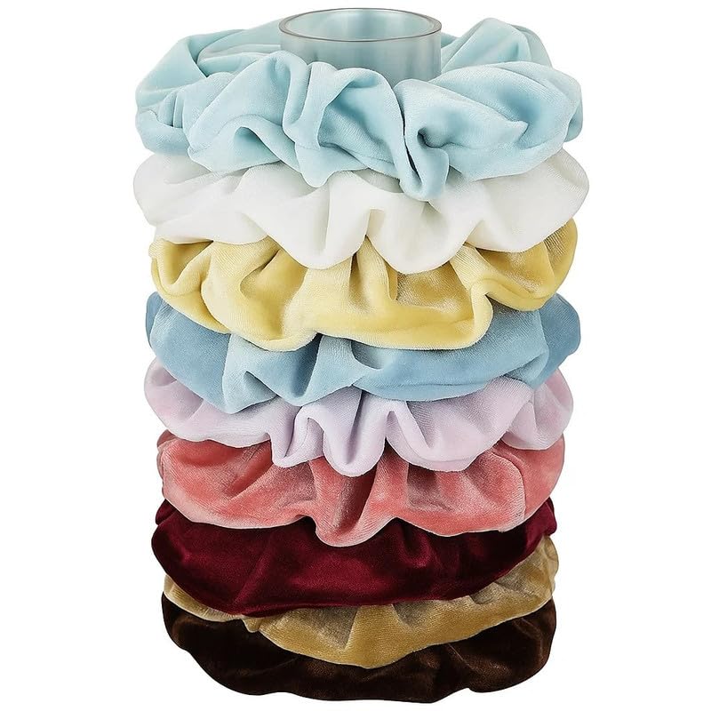 30CM Tall Vertical Scrunchie Holder Stand – 30.5 cm Clear Acrylic Ponytail and Bracelet Organizer, Modern T-Bar Jewelry Display Rack for Teen Girls and Women's Accessories