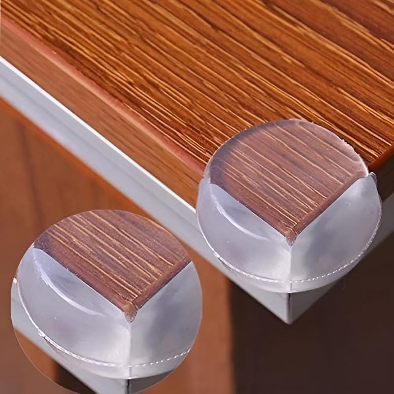 Transparent Edge and Corner Guards, 12-Piece Set, Child Safety Furniture Bumpers, Protects Babies and Kids from Sharp Edges, Easy-to-Install, Strong Adhesive for Tables, Cabinets, and More
